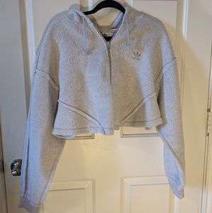 NWOT Adidas Originals Crop Full-Zip Loungewear Hoodie